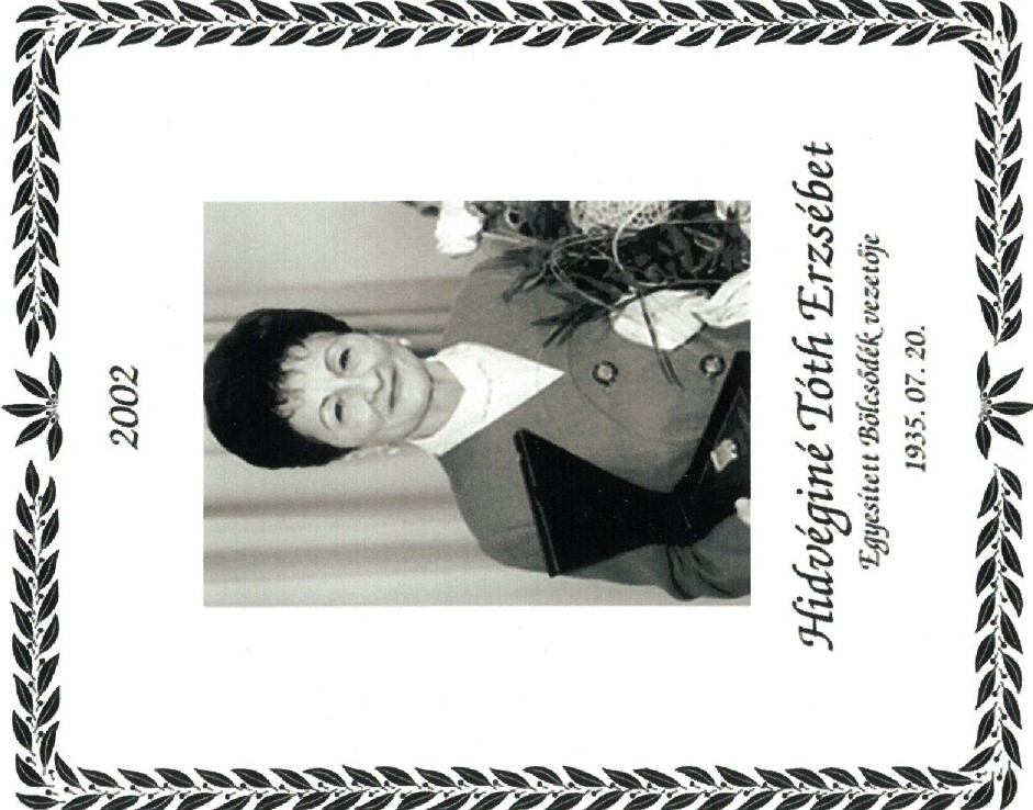 2002 Hidvegine Toth Erzsebet