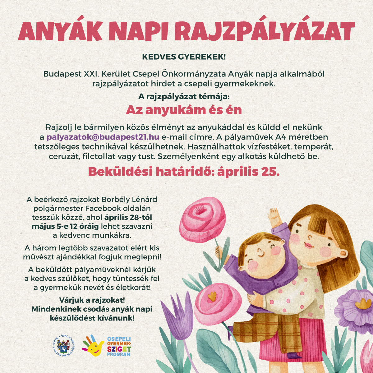 Anyak napja rajzpalyazat felhivas