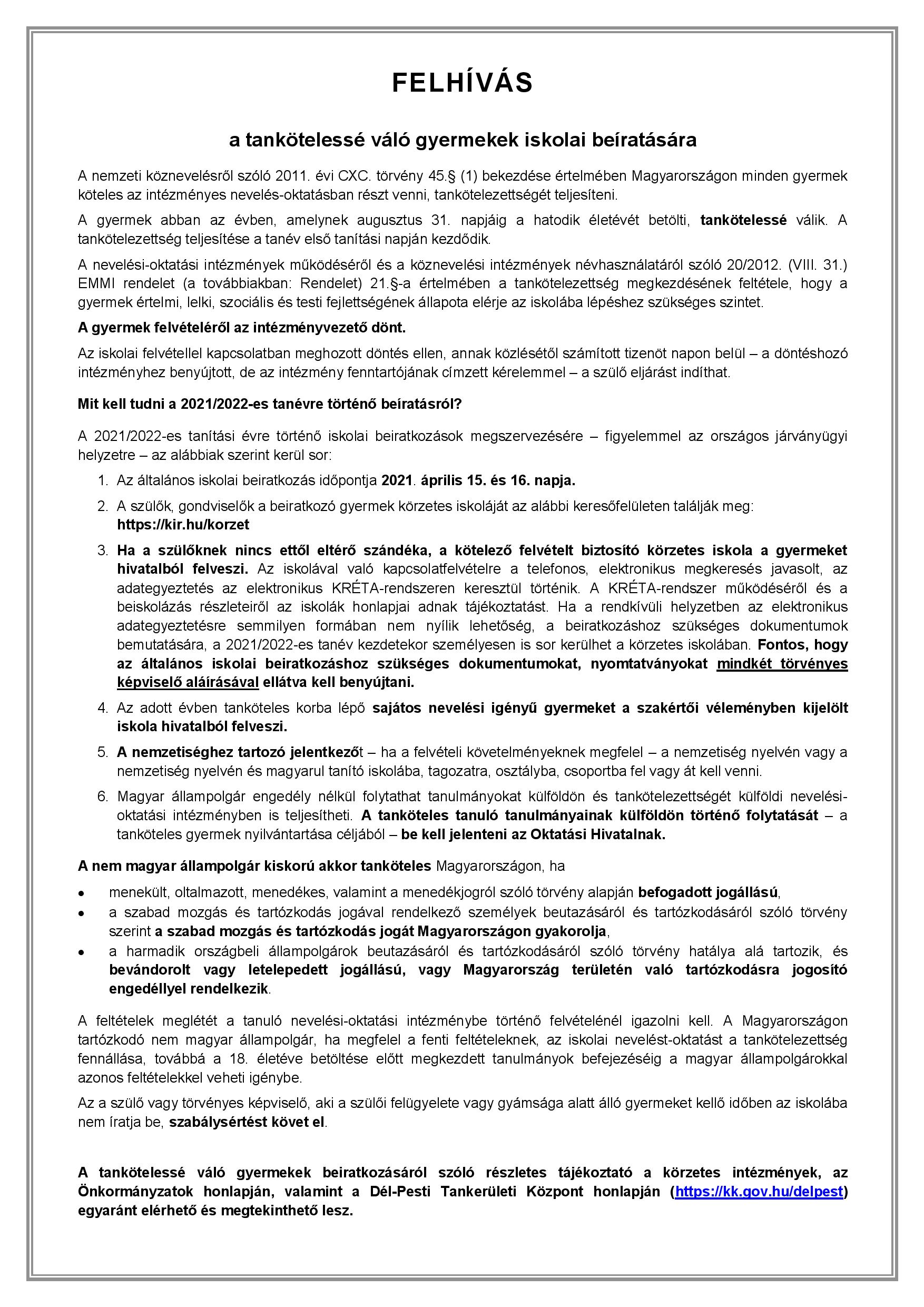 FELHIVAS 2021 2022 altisk beiratkozas page 001