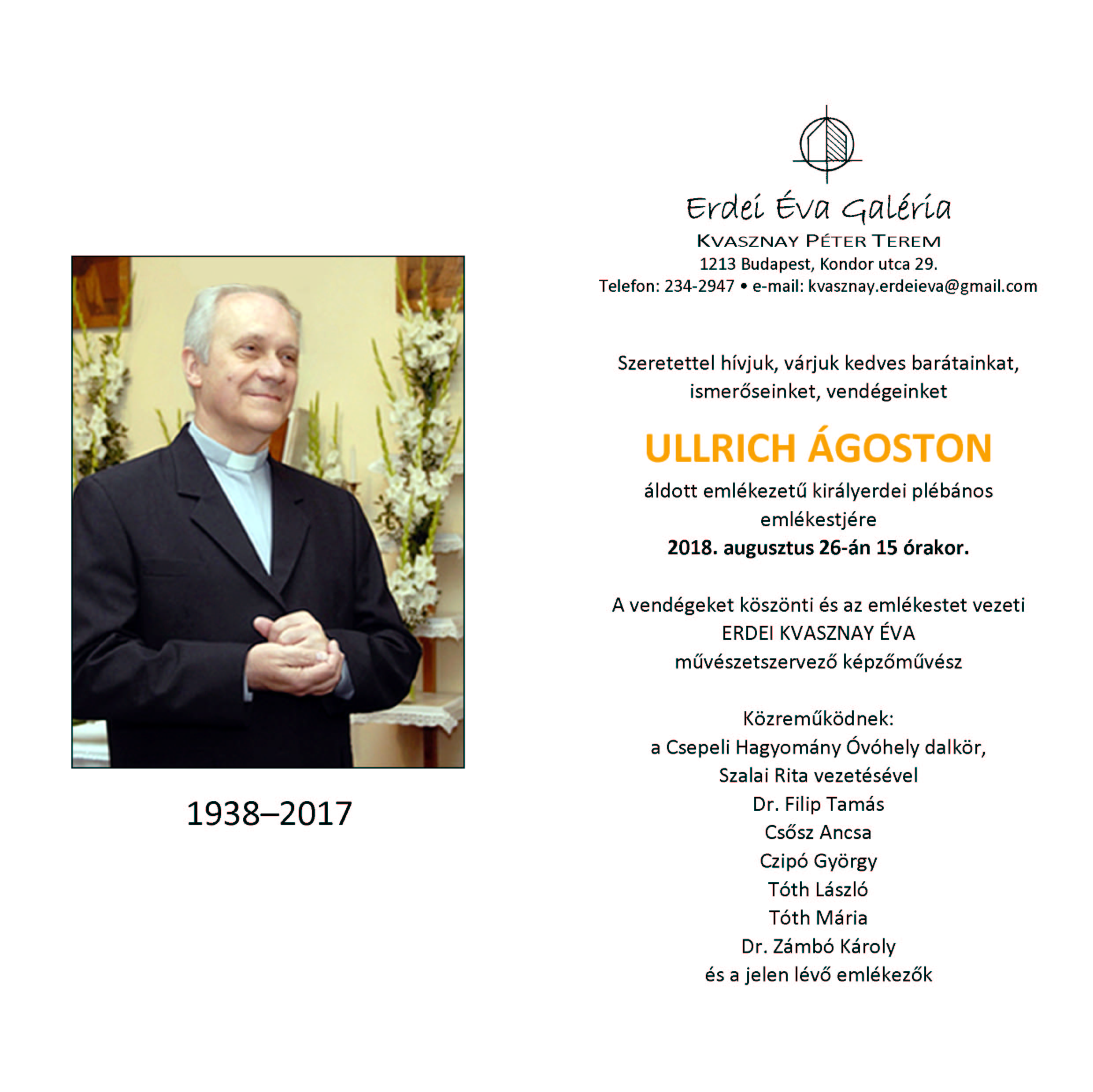 Ullrich Agoston emlekest