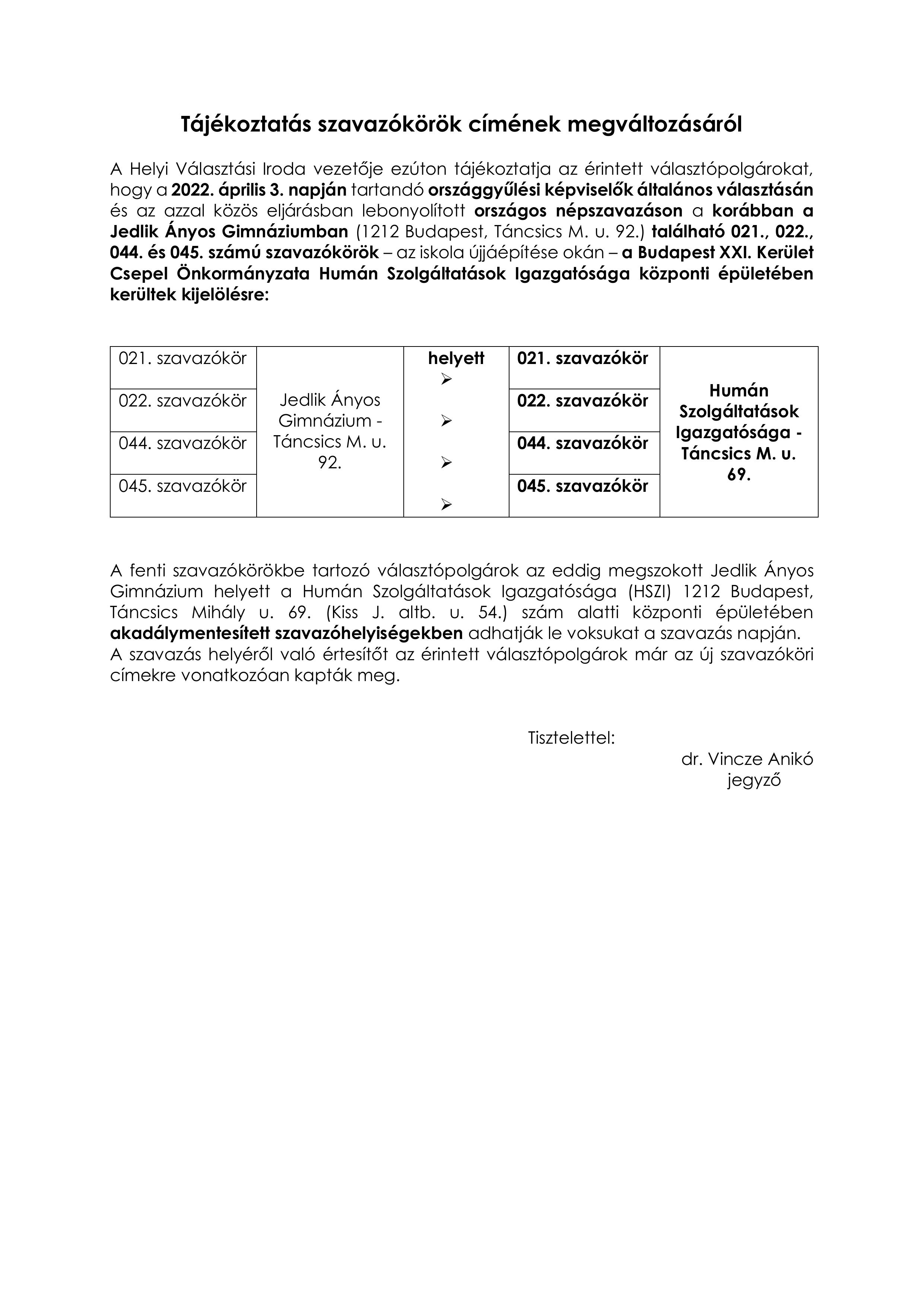 hirmondo tajekoztatas HSZI JEDLIK helyett