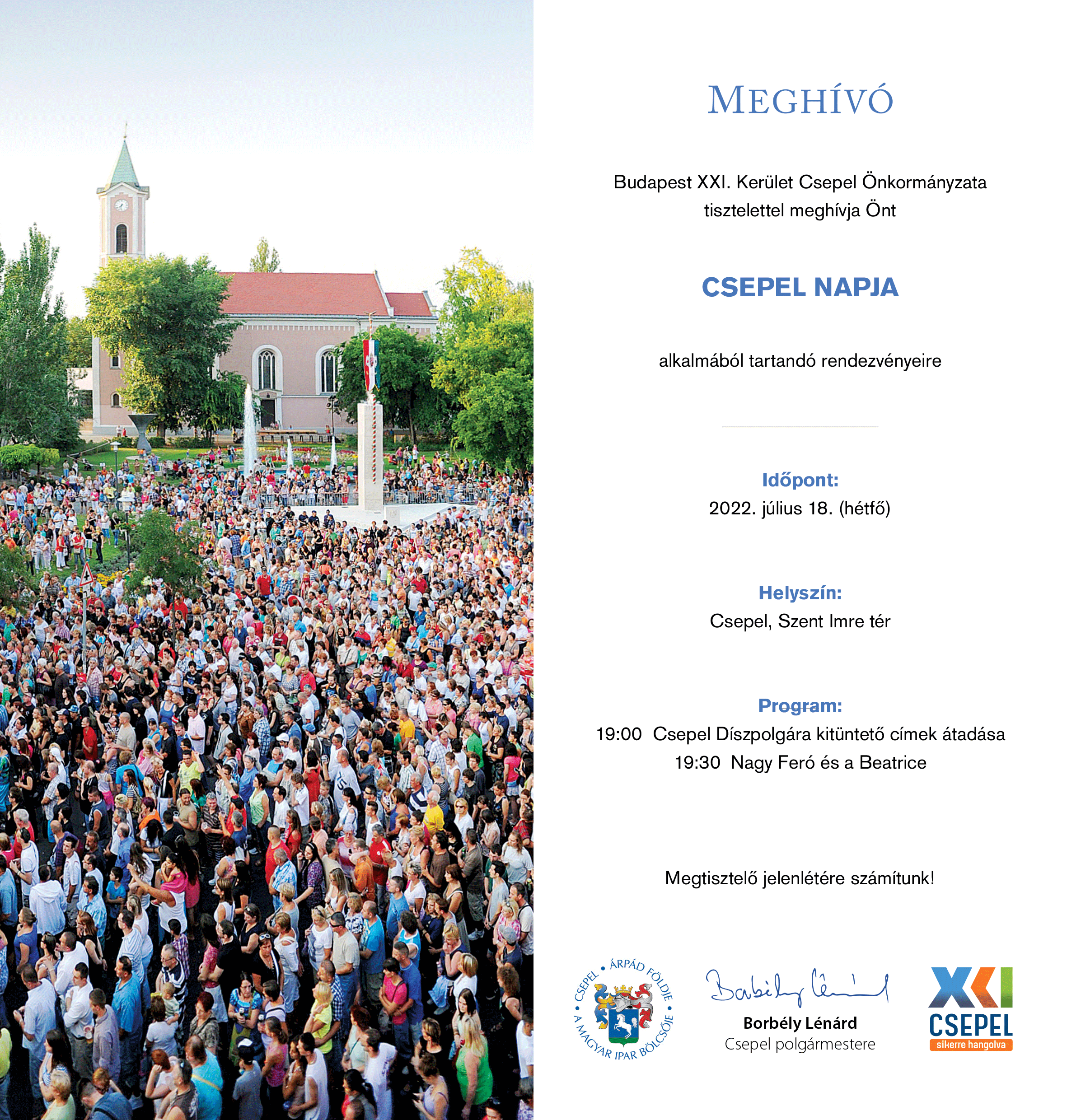 Csepel Napja eMEGHIVO OK